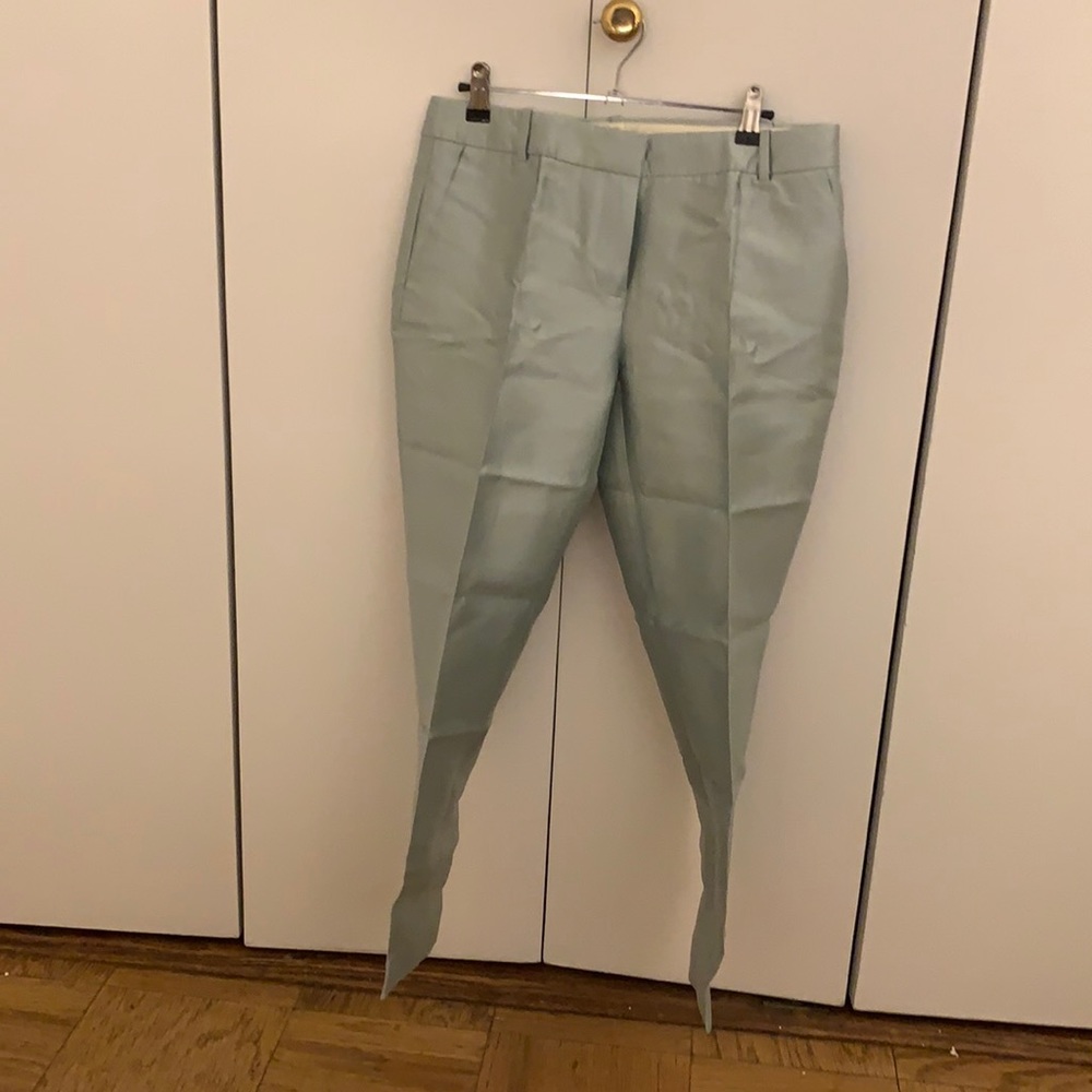 J. Crew Collection silk shantung pant in light blue size 4